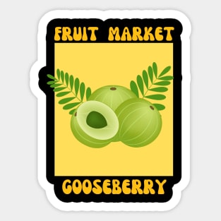 Fruit market gooseberry Sticker